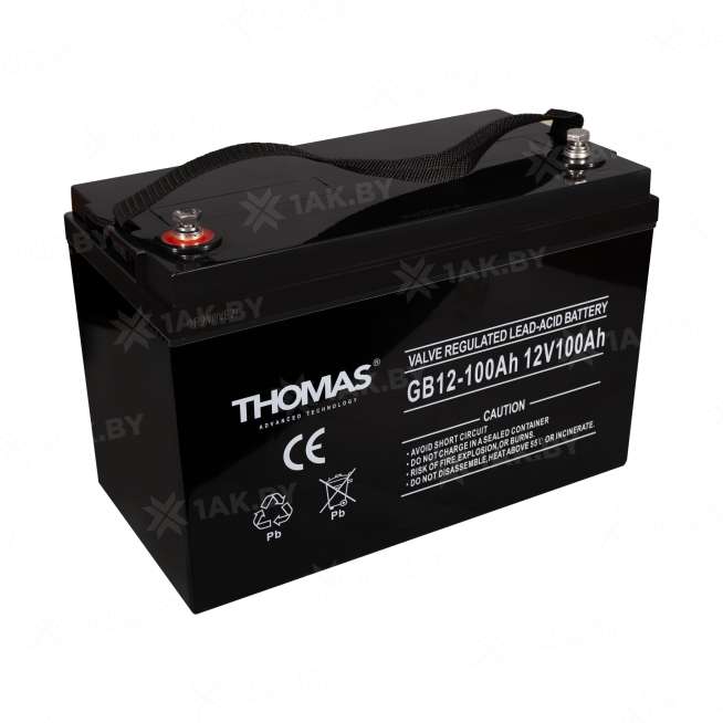 Аккумулятор THOMAS для ИБП, детского электромобиля, эхолота (100 Ah,12 V) AGM 330x171x220 25.3 кг 2