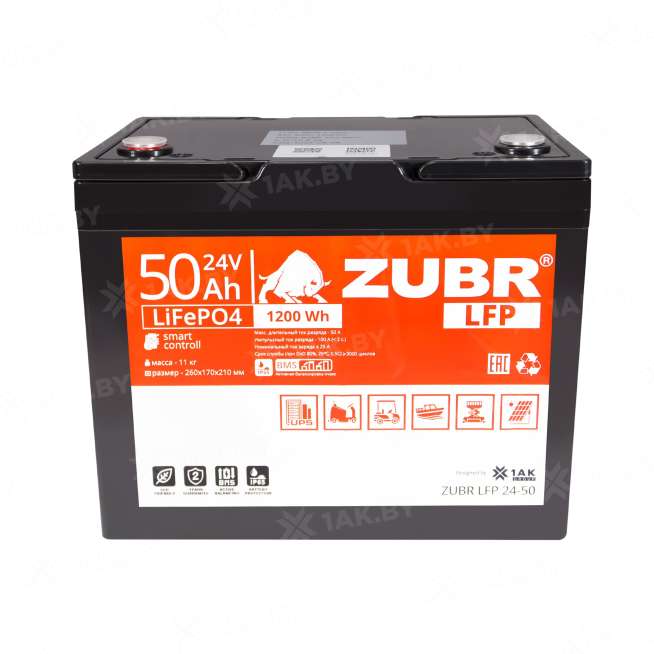Аккумуляторная батарея ZUBR LiFePO4 24V 50 Ah 2