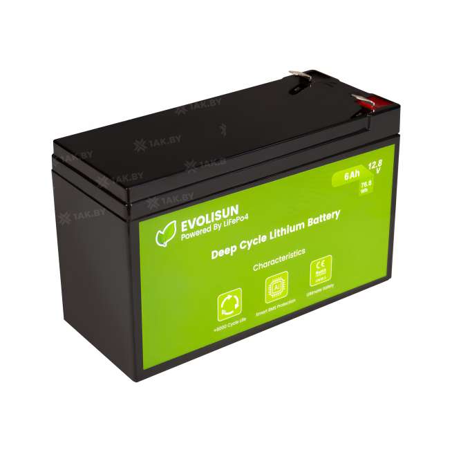 Аккумулятор EVOLISUN LiFePO4 12.8 V, 6 Ah (10A) 1
