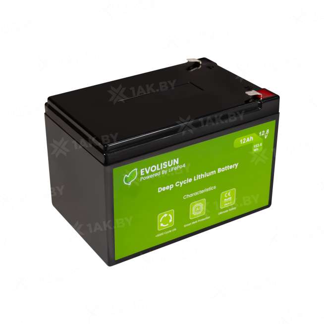 Аккумулятор EVOLISUN LiFePO4 12.8 V, 12 Ah (20A) 0