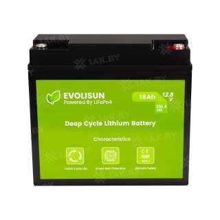 Аккумулятор EVOLISUN LiFePO4 12.8 V, 18 Ah (20A) Аккумулятор EVOLISUN LiFePO4 12.8 V, 18 Ah (20A)