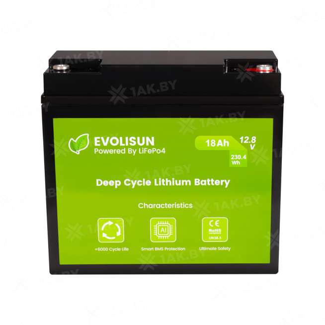 Аккумулятор EVOLISUN LiFePO4 12.8 V, 18 Ah (20A) 0