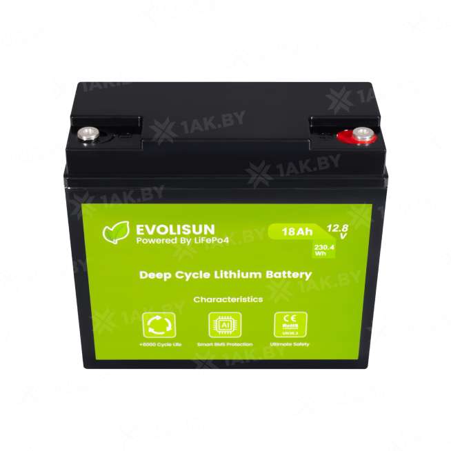 Аккумулятор EVOLISUN LiFePO4 12.8 V, 18 Ah (20A) 1