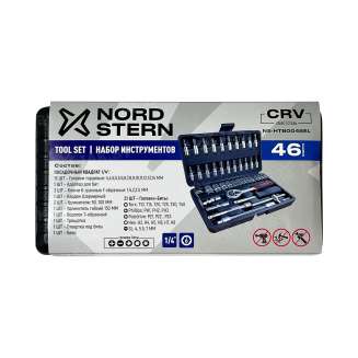 Набор ручного инструмента NORD STERN "Basic" NS-HTB0046EL 46 предметов 24 зубца CR-V 1