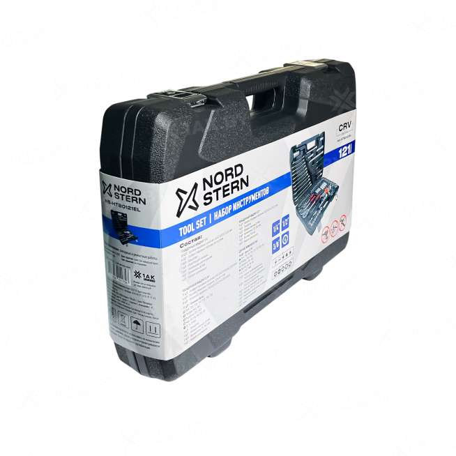 Набор ручного инструмента NORD STERN "Basic" NS-HTB0121EL 121 предмет 24 зубца CR-V 20