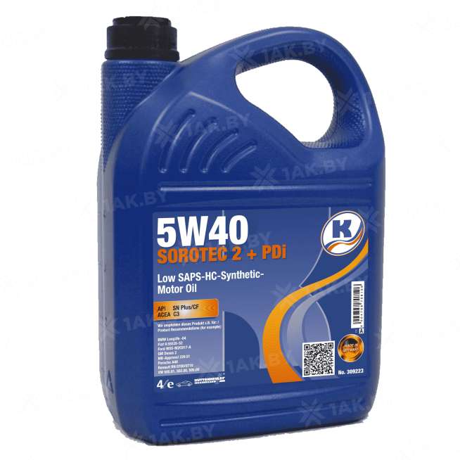 Масло моторное Kuttenkeuler Sorotec 2 +PDi 5W40, 4л, Германия 0