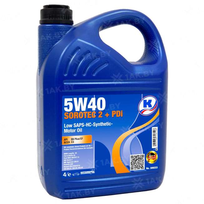 Масло моторное Kuttenkeuler Sorotec 2 +PDi 5W40, 4л, Германия 0