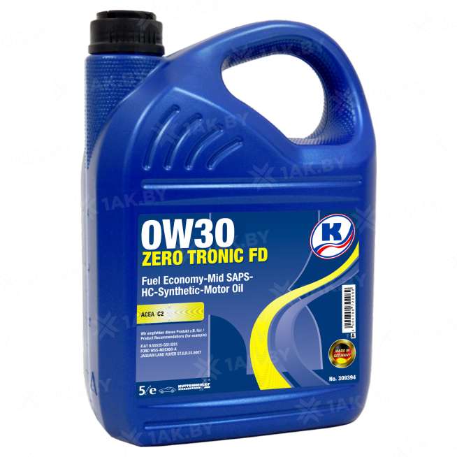 Масло моторное Kuttenkeuler Zero Tronic FD SAE 0W30, 5л, Германия 0