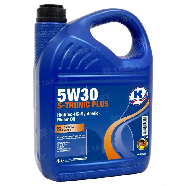 Масло моторное Kuttenkeuler S-Tronic Plus 5W30, 4л, Германия 0