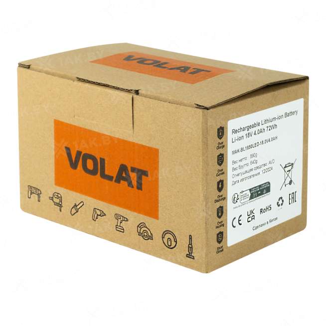 Аккумулятор для электроинструмента MAKITA 18 V 4 Ah арт. VT-MAK-BL1850LED-4 4