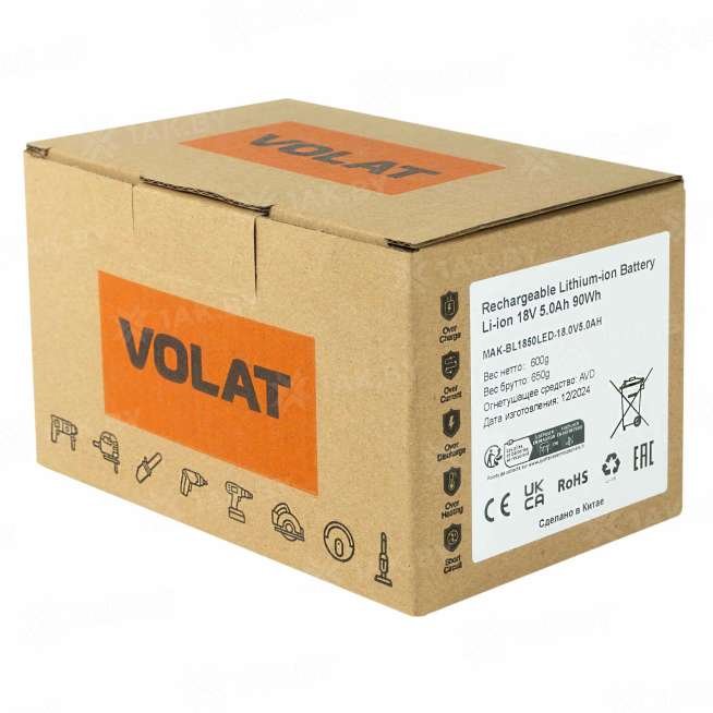 Аккумулятор для электроинструмента MAKITA 18 V 5 Ah арт. VT-MAK-BL1850LED-5 3