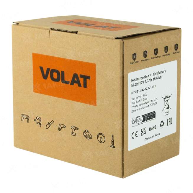Аккумулятор для электроинструмента HITACHI 12 V 1.3 Ah арт. VT-EB1214L-1.3 3