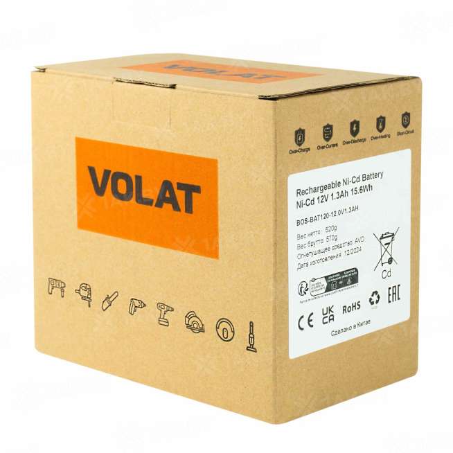 Аккумулятор для электроинструмента BOSCH 12 V 1.3 Ah арт. VT-BOS-BAT120-12.0V1.3AH 4