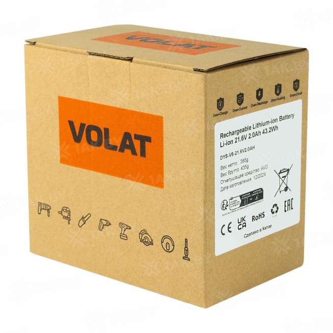 Аккумулятор для пылесосов DYSON 21.6 V 2 Ah арт. VT-DYS-V6-21.6V2.0AH 5