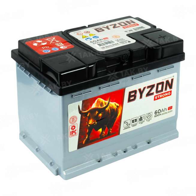 Аккумулятор BYZON (60 Ah) 600 A, 12 V Обратная, R+ L2 BYZ600S 2