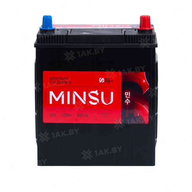 Аккумулятор MINSU (38 Ah) 360 A, 12 V Обратная, R+ B19 45B19L 0