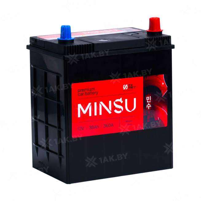 Аккумулятор MINSU (38 Ah) 360 A, 12 V Обратная, R+ B19 45B19L 1
