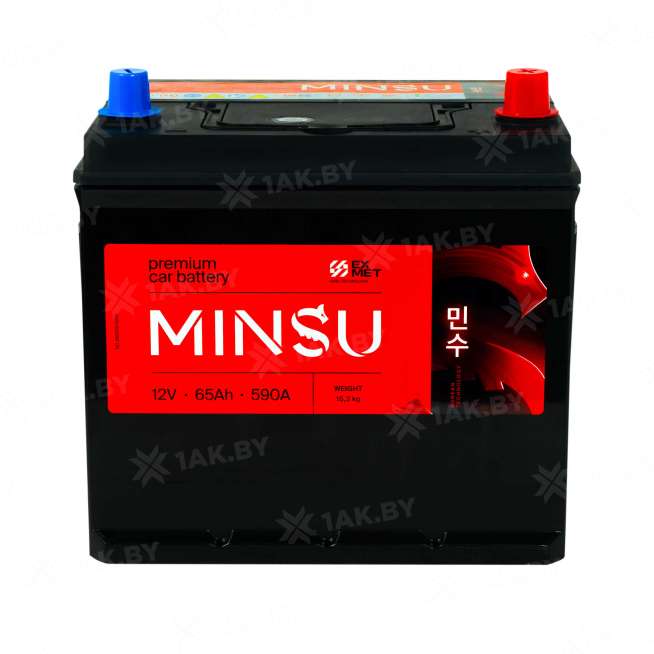 Аккумулятор MINSU (65 Ah) 590 A, 12 V Обратная, R+ D23 75D23L(MINSU) 0