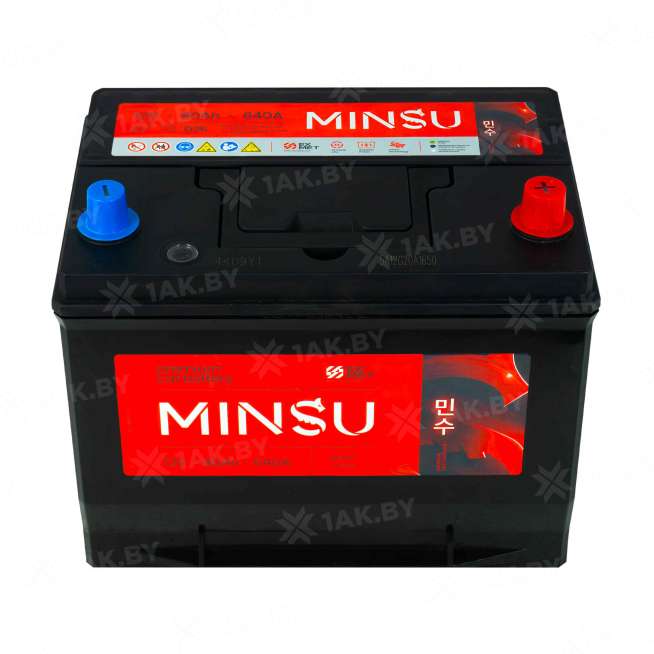 Аккумулятор MINSU (80 Ah) 640 A, 12 V Обратная, R+ D26 90D26L 1