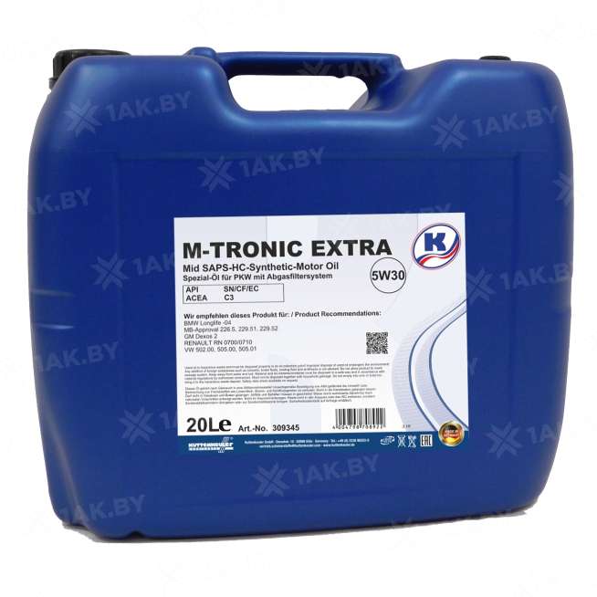 Масло моторное Kuttenkeuler M-Tronic Extra 5W-30, 20л, Германия 0