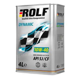 Масло моторное полусинтетическое ROLF Dynamic SAE 10W-40 API SL/CF, 4л., Россия Масло моторное полусинтетическое ROLF Dynamic SAE 10W-40 API SL/CF, 4л., Россия
