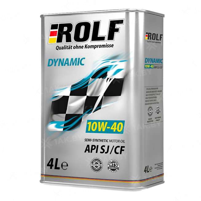 Масло моторное полусинтетическое ROLF Dynamic SAE 10W-40 API SL/CF, 4л., Россия 0