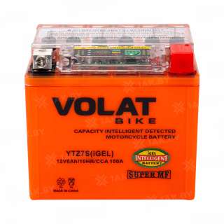 Аккумулятор для мотоцикла VOLAT (6 Ah) 100 A, 12 V Обратная, R+ YTZ7S YTZ7S(iGEL)Volat Аккумулятор для мотоцикла VOLAT (6 Ah) 100 A, 12 V Обратная, R+ YTZ7S YTZ7S(iGEL)Volat