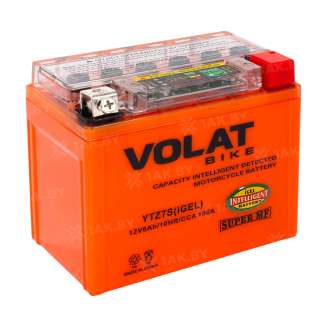Аккумулятор для мотоцикла VOLAT (6 Ah) 100 A, 12 V Обратная, R+ YTZ7S YTZ7S(iGEL)Volat 10