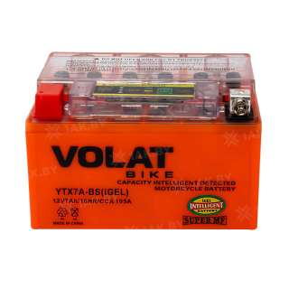 Аккумулятор для мотоцикла VOLAT (7 Ah) 105 A, 12 V Прямая, L+ YTX7A-BS YTX7A-BS(iGEL)Volat Аккумулятор для мотоцикла VOLAT (7 Ah) 105 A, 12 V Прямая, L+ YTX7A-BS YTX7A-BS(iGEL)Volat