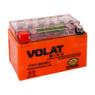 Аккумулятор для мотоцикла VOLAT (7 Ah) 105 A, 12 V Прямая, L+ YTX7A-BS YTX7A-BS(iGEL)Volat 10