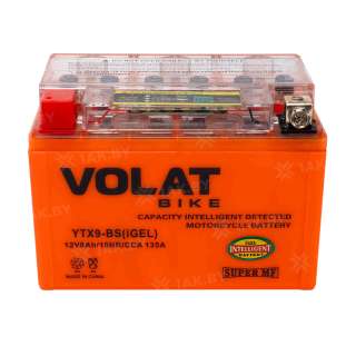 Аккумулятор для мотоцикла VOLAT (9 Ah) 135 A, 12 V Прямая, L+ YTX9-BS YTX9-BS(iGEL)Volat Аккумулятор для мотоцикла VOLAT (9 Ah) 135 A, 12 V Прямая, L+ YTX9-BS YTX9-BS(iGEL)Volat