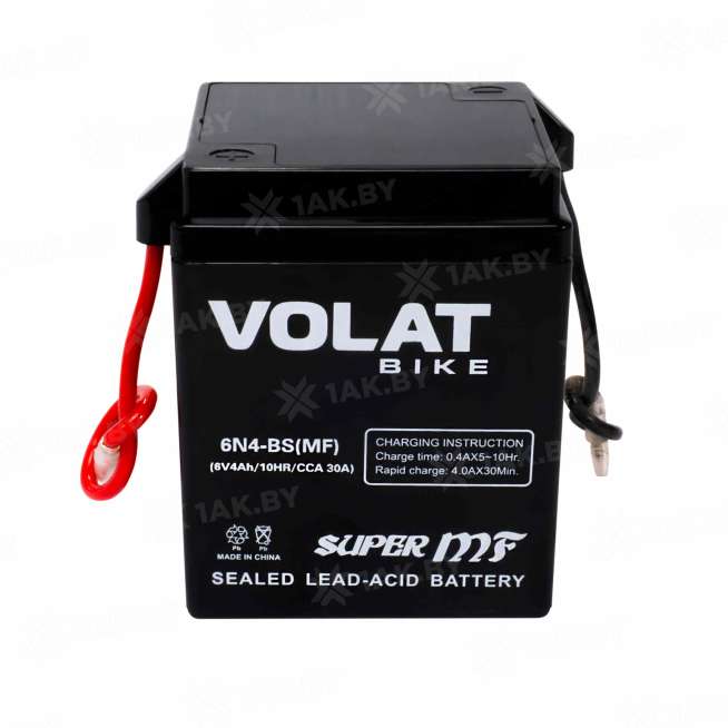Аккумулятор для мотоцикла VOLAT (4 Ah) 30 A, 6 V Прямая, L+ 6N4-BS 6N4-BS(MF)Volat 9
