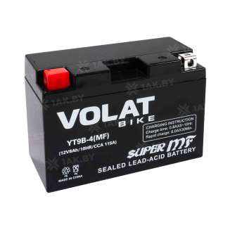 Аккумулятор для мотоцикла VOLAT (8 Ah) 115 A, 12 V Прямая, L+ YT9B-4 YT9B-4(MF)Volat 1