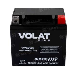 Аккумулятор для мотоцикла VOLAT (6 Ah) 100 A, 12 V Обратная, R+ YTZ7S YTZ7S(MF)Volat Аккумулятор для мотоцикла VOLAT (6 Ah) 100 A, 12 V Обратная, R+ YTZ7S YTZ7S(MF)Volat
