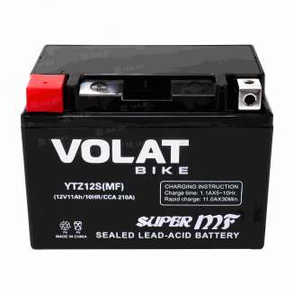 Аккумулятор для мотоцикла VOLAT (11 Ah) 210 A, 12 V Прямая, L+ YTZ12S YTZ12S(MF)Volat 10