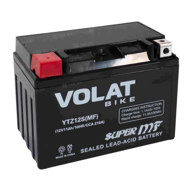 Аккумулятор для мотоцикла VOLAT (11 Ah) 210 A, 12 V Прямая, L+ YTZ12S YTZ12S(MF)Volat 9