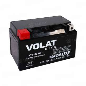Аккумулятор для мотоцикла VOLAT (10 Ah) 190 A, 12 V Прямая, L+ YTZ10S YTZ10S(MF)Volat 10