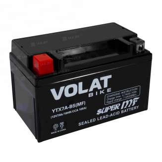 Аккумулятор для мотоцикла VOLAT (7 Ah) 105 A, 12 V Прямая, L+ YTX7A-BS YTX7A-BS(MF)Volat 1