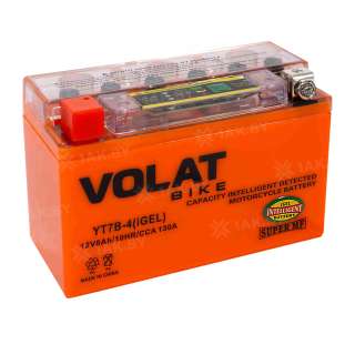 Аккумулятор для мотоцикла VOLAT (8 Ah) 130 A, 12 V Прямая, L+ YT7B-4 YT7B-4(iGEL)Volat Аккумулятор для мотоцикла VOLAT (8 Ah) 130 A, 12 V Прямая, L+ YT7B-4 YT7B-4(iGEL)Volat