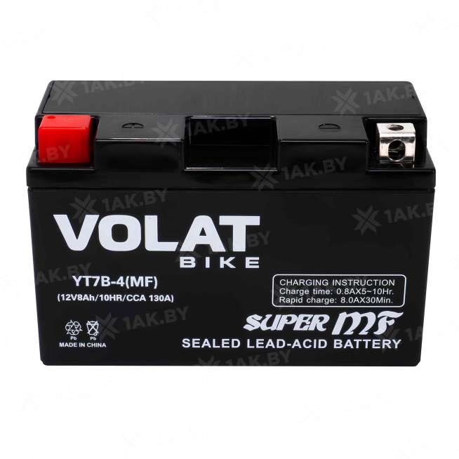 Аккумулятор для мотоцикла VOLAT (8 Ah) 130 A, 12 V Прямая, L+ YT7B-4 YT7B-4(MF)Volat 9