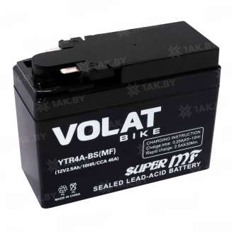 Аккумулятор для мотоцикла VOLAT (2.5 Ah) 45 A, 12 V Обратная, R+ YTR4A-BS YTR4A-BS(MF)Volat 10