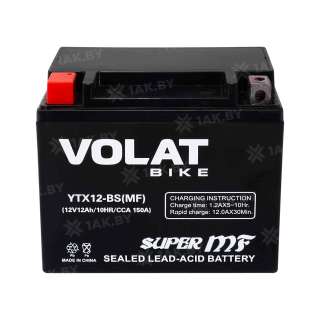 Аккумулятор для мотоцикла VOLAT (12 Ah) 150 A, 12 V Прямая, L+ YTX12-BS YTX12-BS(MF)Volat Аккумулятор для мотоцикла VOLAT (12 Ah) 150 A, 12 V Прямая, L+ YTX12-BS YTX12-BS(MF)Volat