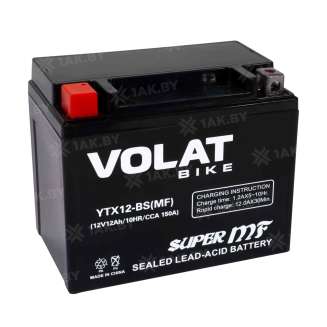Аккумулятор для мотоцикла VOLAT (12 Ah) 150 A, 12 V Прямая, L+ YTX12-BS YTX12-BS(MF)Volat 9