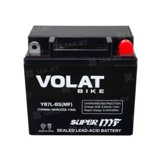 Аккумулятор для мотоцикла VOLAT (7 Ah) 100 A, 12 V Обратная, R+ YB7L-BS YB7BL-BS(MF)Volat Аккумулятор для мотоцикла VOLAT (7 Ah) 100 A, 12 V Обратная, R+ YB7L-BS YB7BL-BS(MF)Volat