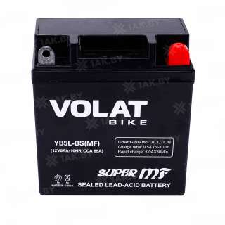 Аккумулятор для мотоцикла VOLAT (5 Ah) 65 A, 12 V Обратная, R+ YB5L-BS YB5L-BS(MF)Volat Аккумулятор для мотоцикла VOLAT (5 Ah) 65 A, 12 V Обратная, R+ YB5L-BS YB5L-BS(MF)Volat