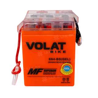 Аккумулятор для мотоцикла VOLAT (4 Ah) 30 A, 6 V Прямая, L+ 6N4-BS 6N4-BS(GEL)Volat Аккумулятор для мотоцикла VOLAT (4 Ah) 30 A, 6 V Прямая, L+ 6N4-BS 6N4-BS(GEL)Volat