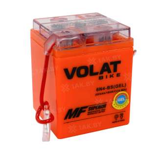 Аккумулятор для мотоцикла VOLAT (4 Ah) 30 A, 6 V Прямая, L+ 6N4-BS 6N4-BS(GEL)Volat 10