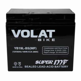 Аккумулятор для мотоцикла VOLAT (20 Ah) 260 A, 12 V Обратная, R+ YB19L-BS YB19L-BS(MF)Volat