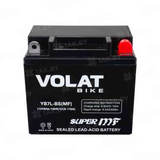 Аккумулятор для мотоцикла VOLAT (8 Ah) 115 A, 12 V Обратная, R+ YB7L-BS YB7L-BS(MF)Volat 10