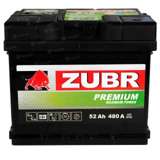 Аккумулятор ZUBR Premium (52 Ah) 480 A, 12 V Обратная, R+ LB1 Аккумулятор ZUBR Premium (52 Ah) 480 A, 12 V Обратная, R+ LB1